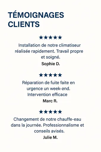 💬 Ils nous ont fait confiance : les témoignages de nos clients, Menton, Plomberie OTTAVIANI
